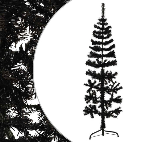 Vidaxl Kunstkerstboom halvt med standard smal 150 cm sort