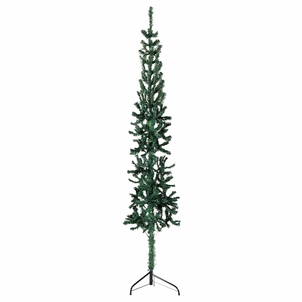 Vidaxl Kunstkerstboom halvdelen med standard smal 120 cm grøn