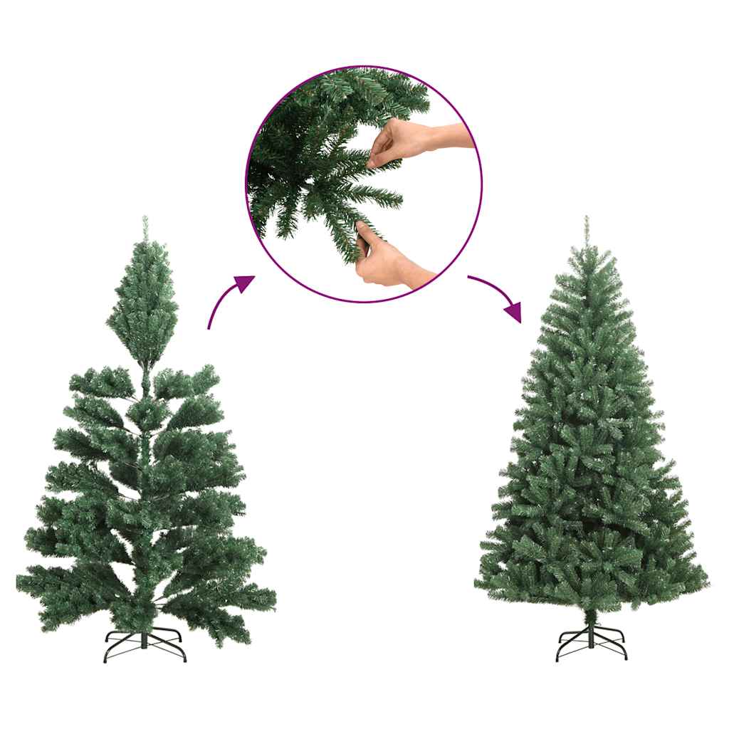 Vidaxl Kunstkerstboom halvdelen med standard smal 120 cm grøn