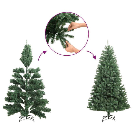 Vidaxl Kunstkerstboom halvdelen med standard smal 120 cm grøn
