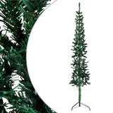 Vidaxl Kunstkerstboom halvdelen med standard smal 120 cm grøn