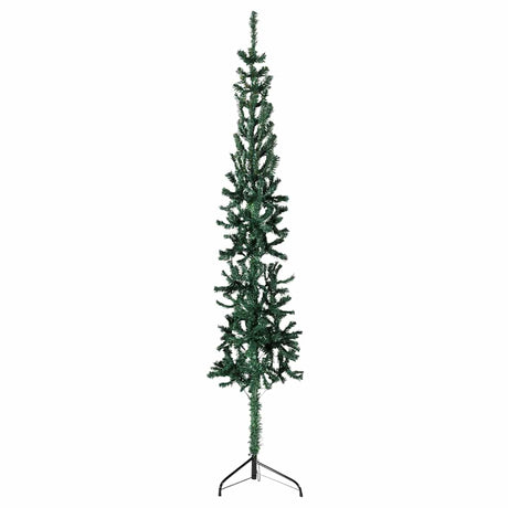 Vidaxl Kunstkerstboom halvdelen med standard smal 150 cm grøn