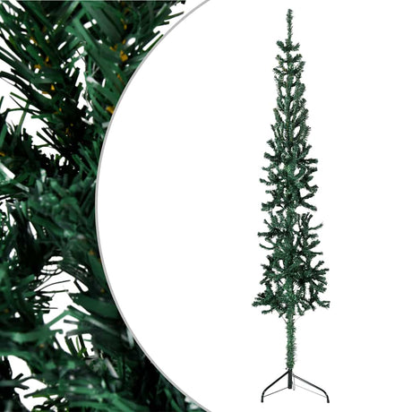Vidaxl Kunstkerstboom halvdelen med standard smal 150 cm grøn