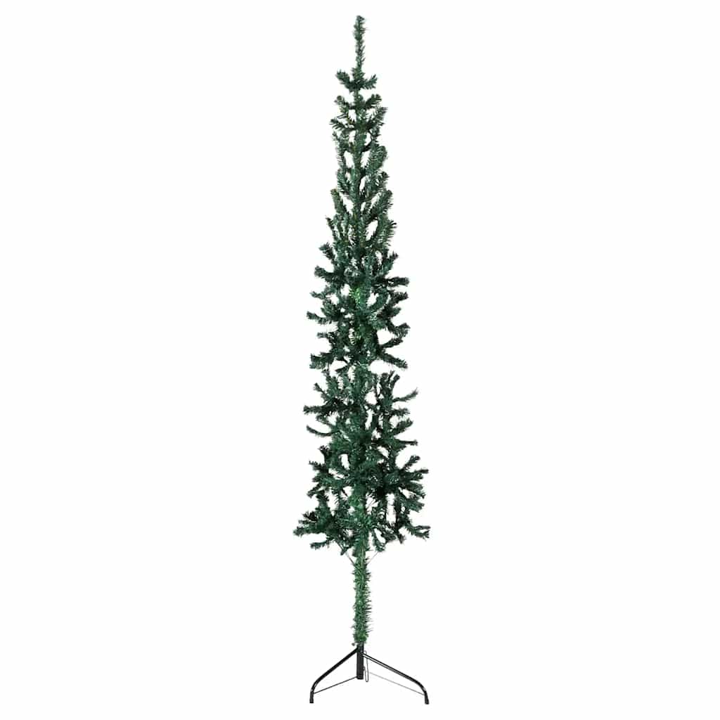 Vidaxl Kunstkerstboom halvdelen med standard smal 210 cm grøn