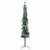 Vidaxl Kunstkerstboom halvdelen med standard smal 240 cm grøn