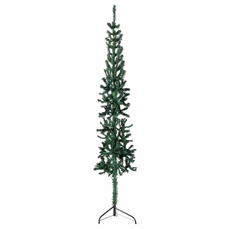 Vidaxl Kunstkerstboom halvdelen med standard smal 240 cm grøn