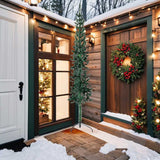 Vidaxl Kunstkerstboom halvdelen med standard smal 240 cm grøn
