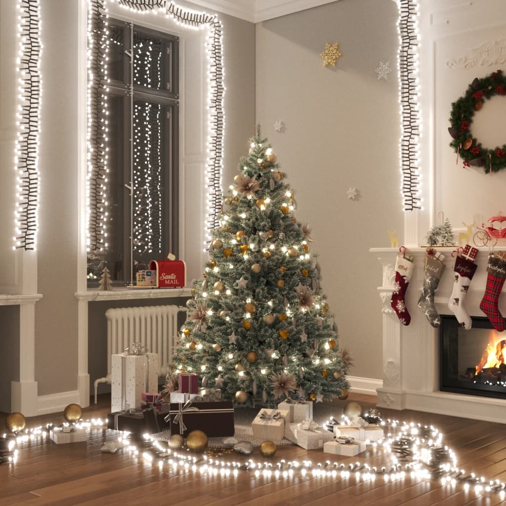 Vidaxl Light Garland Cluster med 400 LEDS Kold hvid 7,4 M PVC