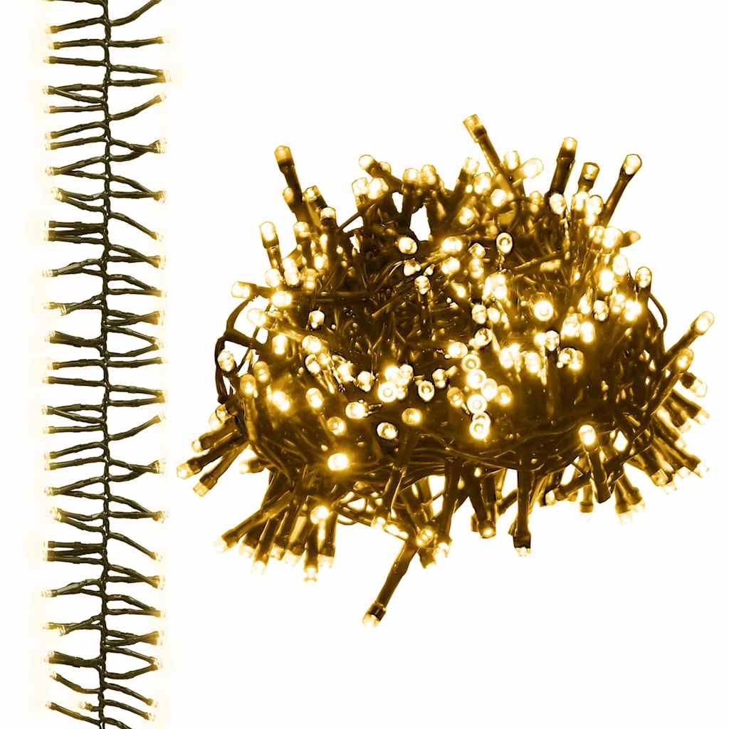 Vidaxl Light Garland Cluster med 3000 lysdioder Varm hvid 23 M PVC