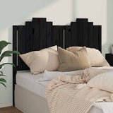 Vidaxl hoofdbord 146x4x110 cm massief grenenhout zwart