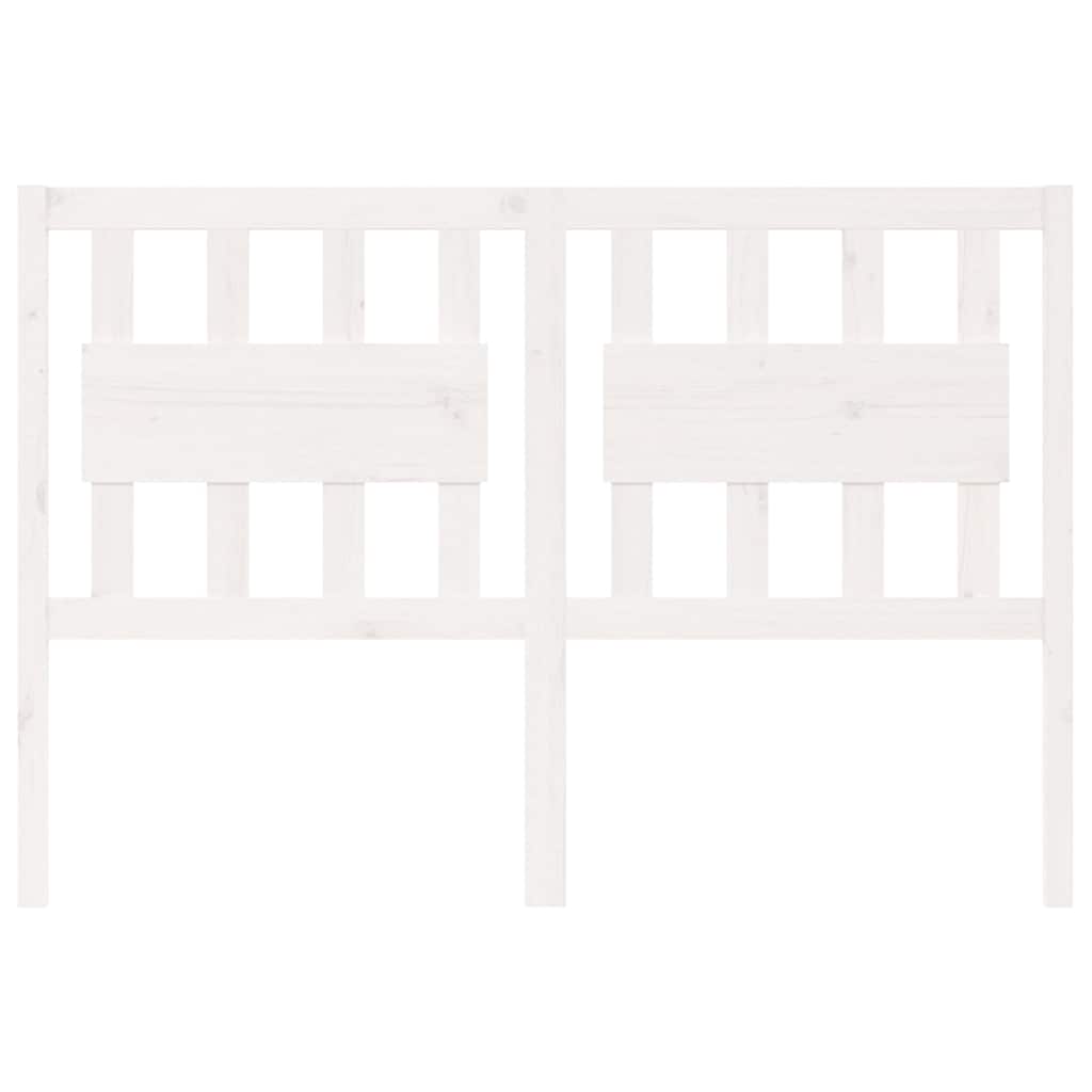 Vidaxl hoofdbord 125,5x4x100 cm massief grenenhout wit