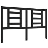 Vidaxl hoofdbord 146x4x100 cm massief grenenhout zwart