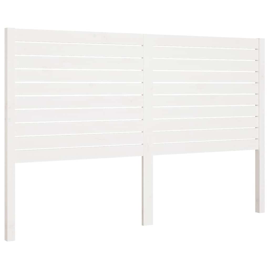 Vidaxl hoofdbord 186x4x100 cm massief grenenhout wit