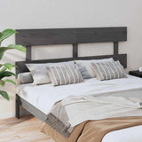 Vidaxl hoofdbord 154x3x81 cm massief grenenhout grijs