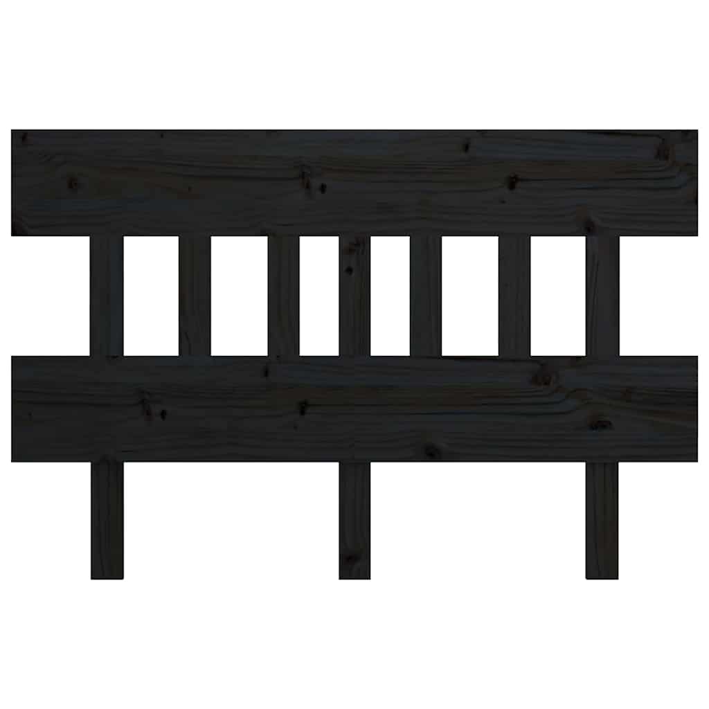 Vidaxl hoofdbord 143,5x3x81 cm massief grenenhout zwart