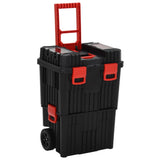 Vidaxl Tool Trolley Polypropen sort og rød