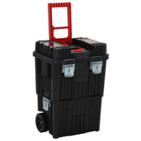 Vidaxl Tool Trolley Polypropen sort og rød