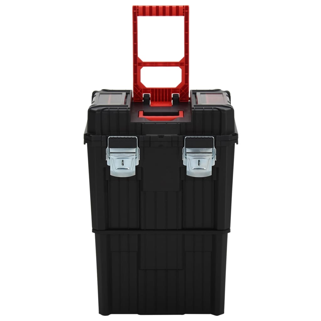 Vidaxl Tool Trolley Polypropen sort og rød