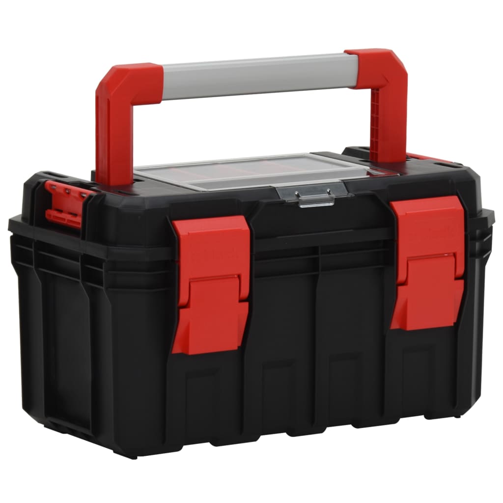 Vidaxl Toolbox 45x28x26,5 cm sort og rød