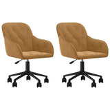 Vidaxl eetkamerstoelen draaibaar 2 st fluweel bruin