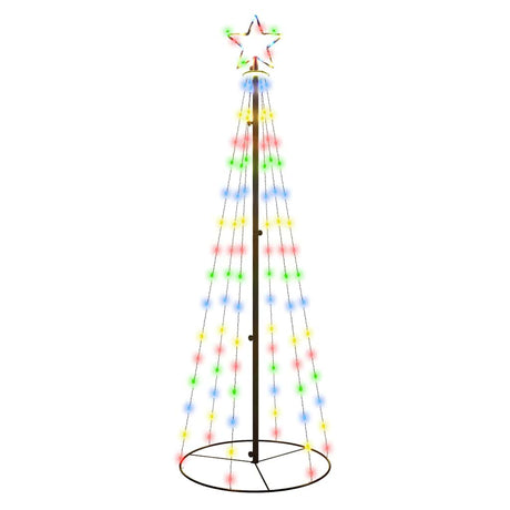 Vidaxx kegle juletræ 108 LED'er 70x180 cm flerfarvet