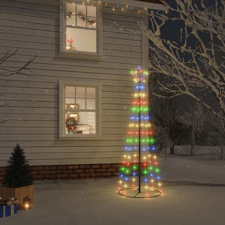 Vidaxx kegle juletræ 108 LED'er 70x180 cm flerfarvet