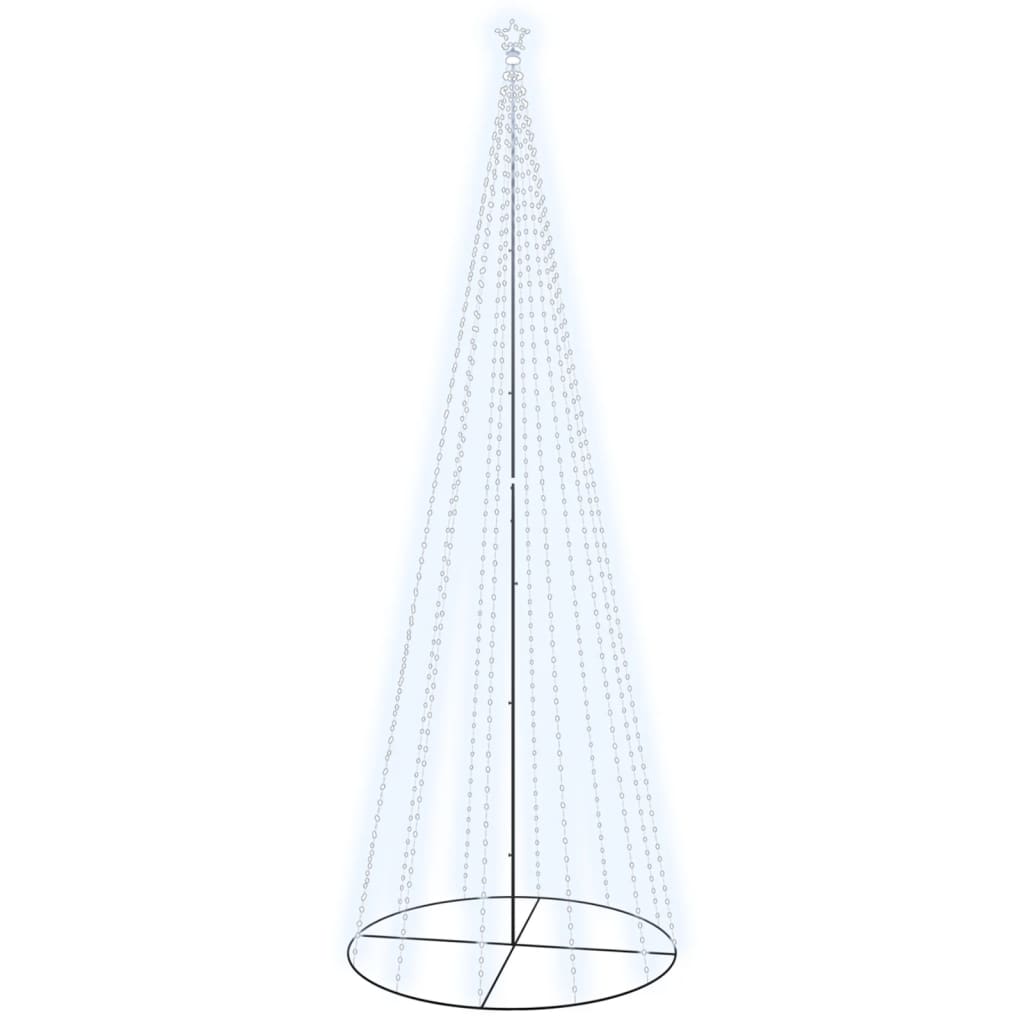 Vidaxl Kegelkerstboom 732 LEDS Kold hvid 160x500 cm