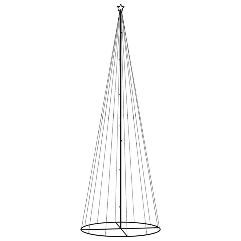 Vidaxl Kegelkerstboom 732 LEDS Kold hvid 160x500 cm