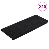 Vidaxl Stair Mats Self -fast 15 ST 65x24,5x3,5 cm sort