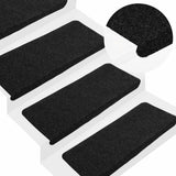 Vidaxl Stair Mats Self -fast 15 ST 65x24,5x3,5 cm sort