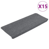 Vidaxl Stair Mats Self -fast 15 ST 65x24,5x3,5 cm grå