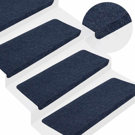Vidaxl Stair Mats Self -fast 15 ST 65x24,5x3,5 cm blå