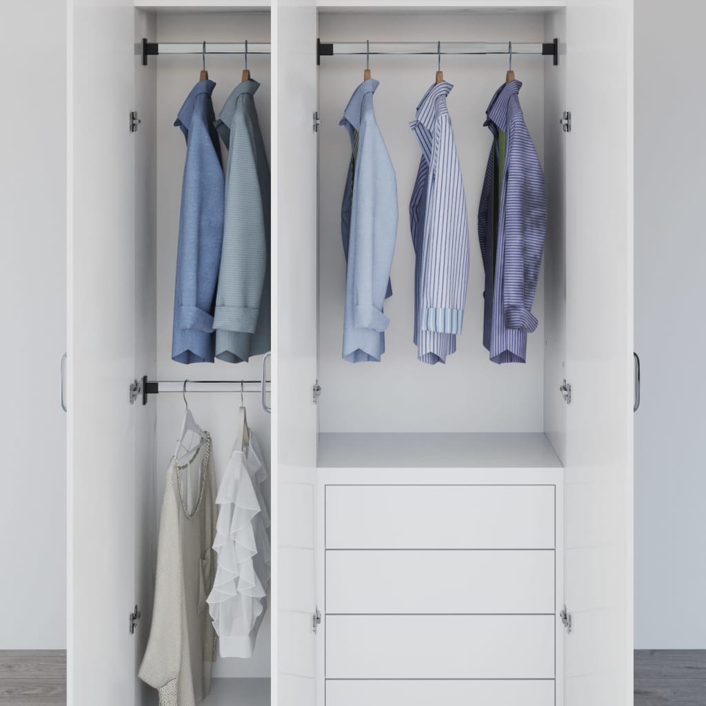 Vidaxl tøjskinner 2 pcs Teleskop 58-100 cm sølvfarvet