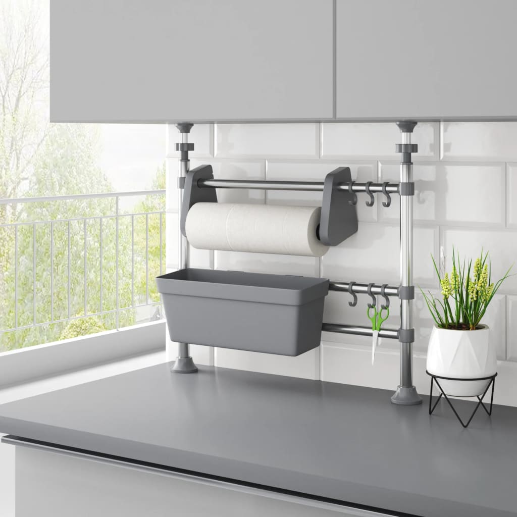 Vidaxl aanrechtorganiser verstelbaar aluminium
