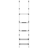 Vidaxl Garden Rack med 3 hylder med teleskopisk aluminiumsølvfarvet