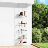Vidaxl Garden Rack med 3 hylder med teleskopisk aluminiumsølvfarvet