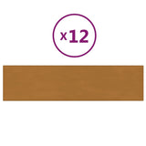 Vidaxl vægpaneler 12 st 1,08 m² 60x15 cm fløjlsbrun
