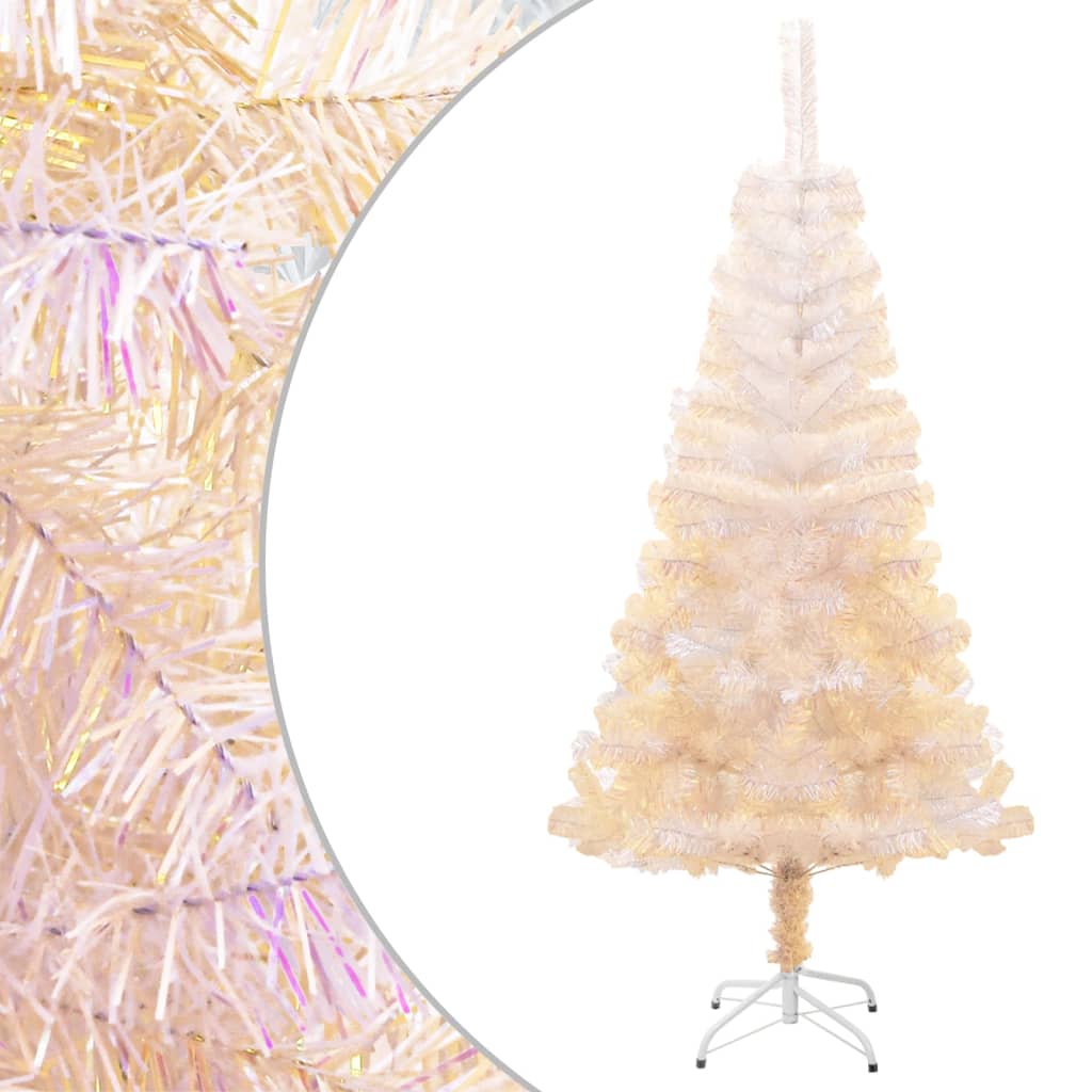 Vidaxl Kunstkerstboom med iriserende ender 150 cm PVC White