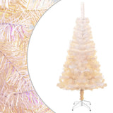 Vidaxl Kunstkerstboom med iriserende ender 150 cm PVC White