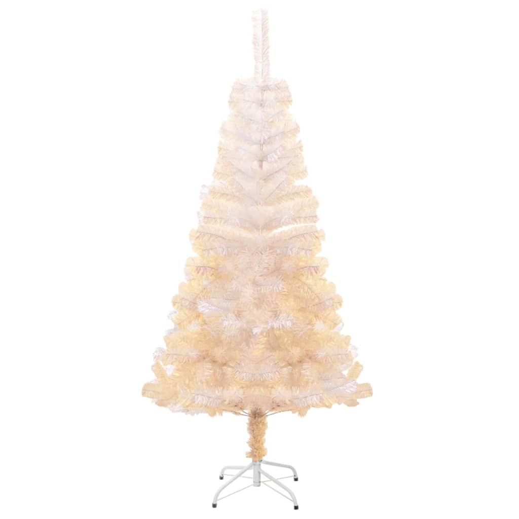Vidaxl Kunstkerstboom med iriserende ender 150 cm PVC White