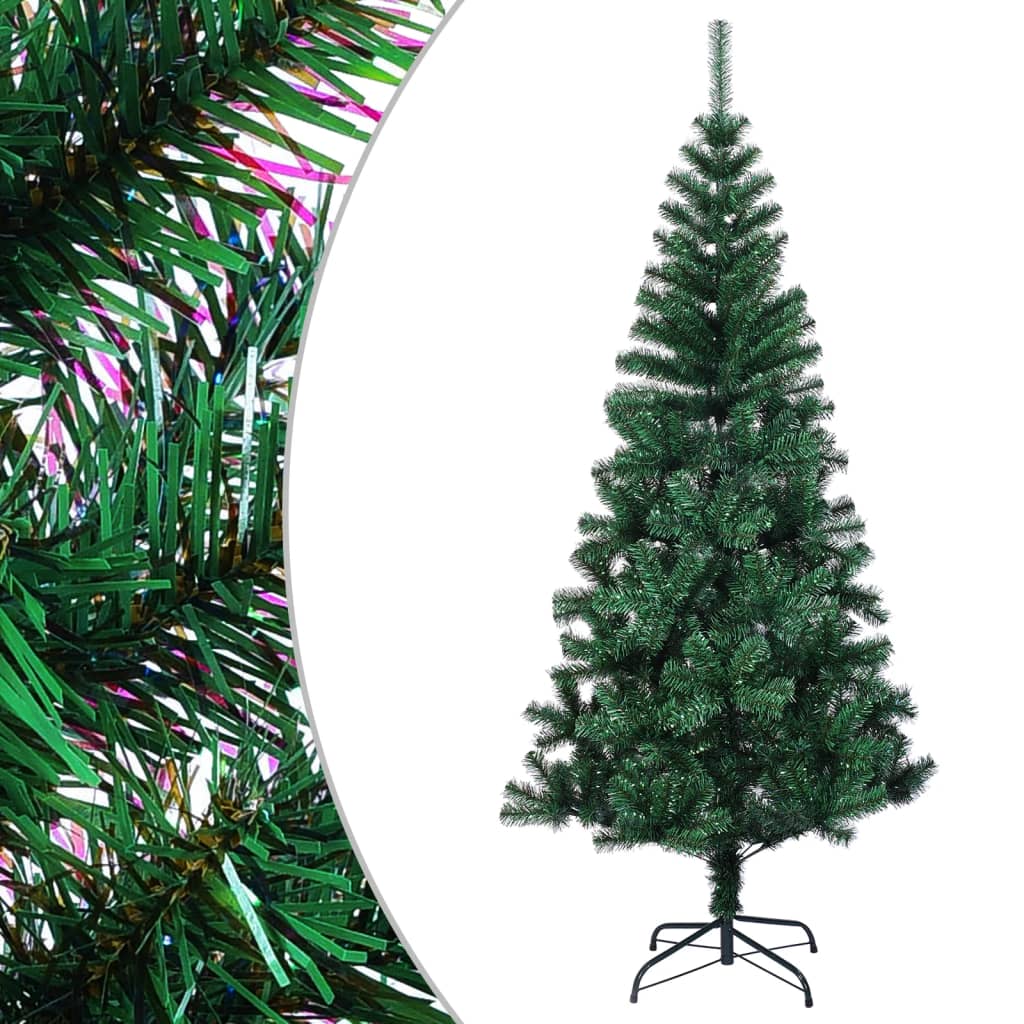 Vidaxx kunstigt juletræ med iriserende ender 150 cm PVC grøn