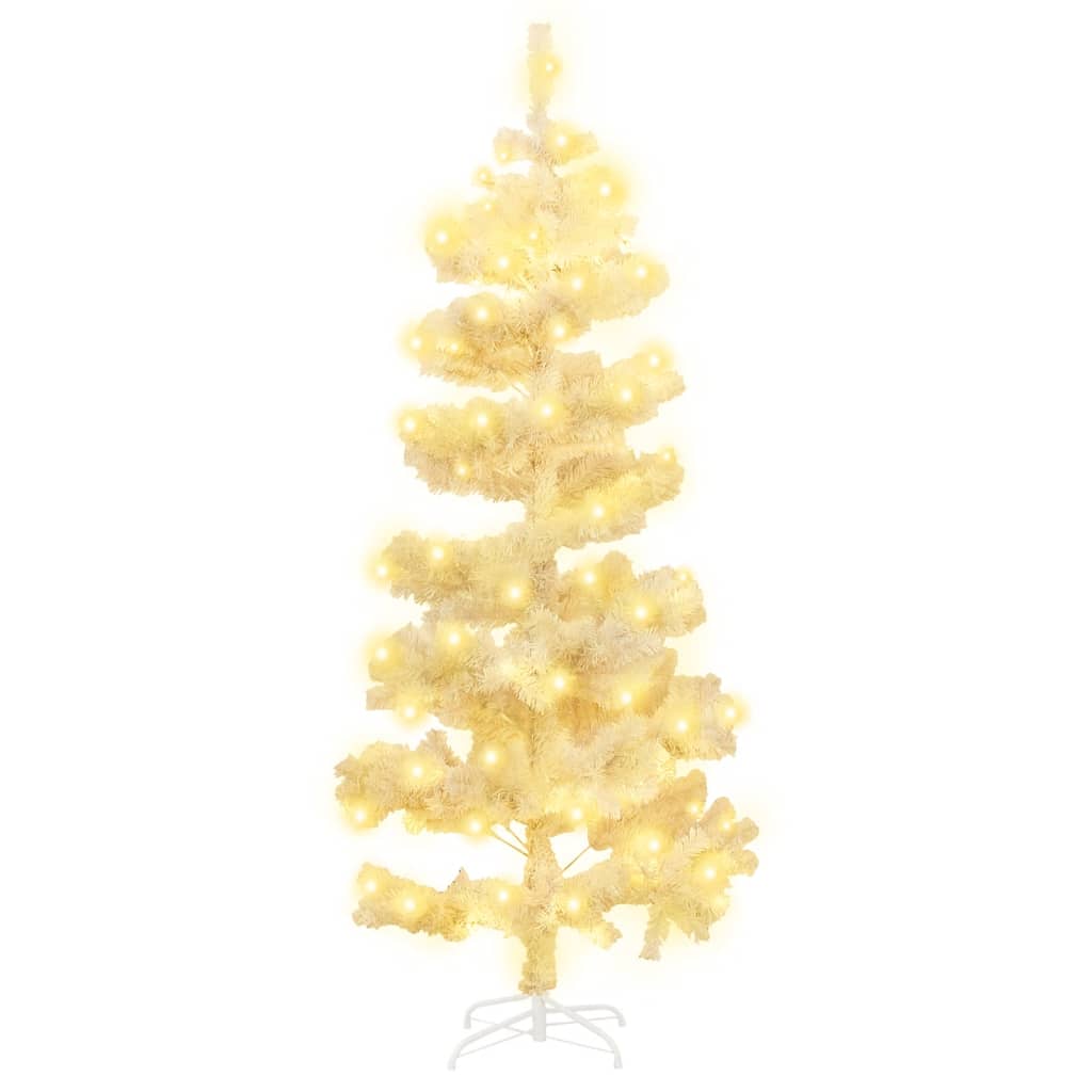 Vidaxl Kunstkerstboom med belysning og standard 150 cm PVC White