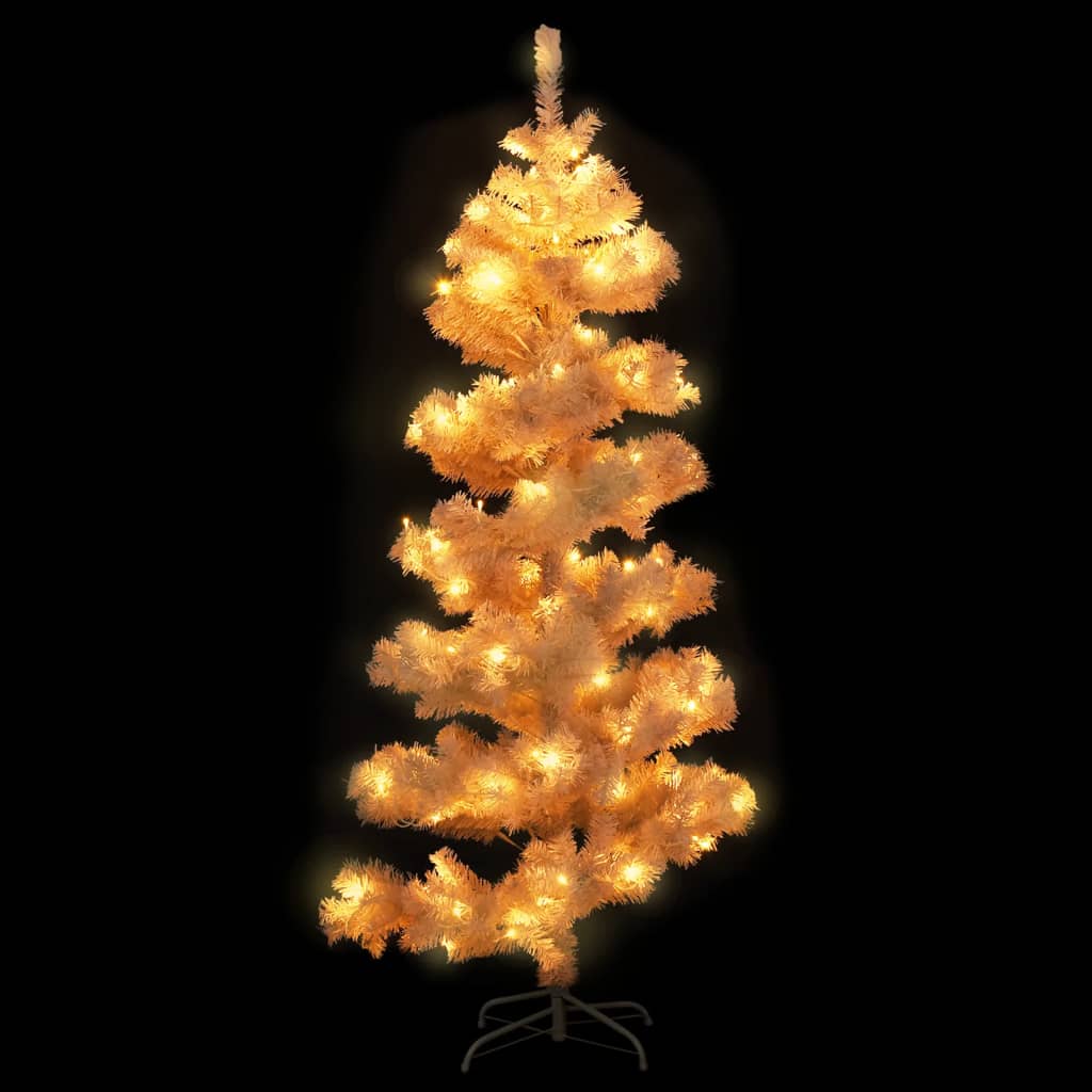 Vidaxl Kunstkerstboom med belysning og standard 150 cm PVC White
