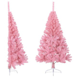 Vidaxx kunstigt juletræ med standard halv 120 cm PVC pink