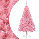 Vidaxx kunstigt juletræ med standard halv 120 cm PVC pink
