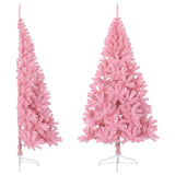 Vidaxl Kunstkerstboom med standard halv 210 cm PVC Pink