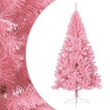 Vidaxl Kunstkerstboom med standard halv 210 cm PVC Pink