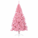 Vidaxl Kunstkerstboom med standard halv 210 cm PVC Pink