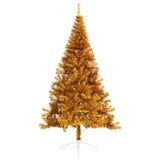Vidaxl Kunstkerstboom halvdelen med standard 240 cm cap guldfarvet
