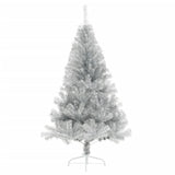 VidaXL kunstig juletræshalvdel med standard 120 cm hætte sølvfarvet